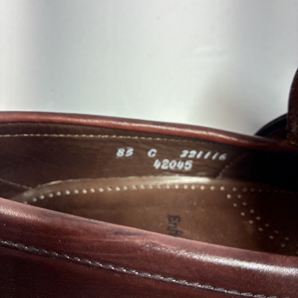 Allen Edmonds Enfield Kiltie Tassel Moc Toe Leather Loafer Mahogany Sz 8.5C - Picture 10 of 13